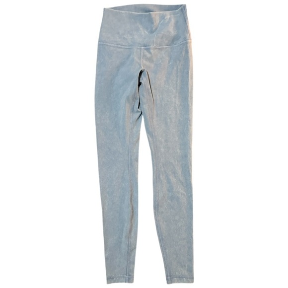 Lululemon Wunder Under Hi Rise Full On Luxtreme Size 4 Light Blue - Picture 9 of 10